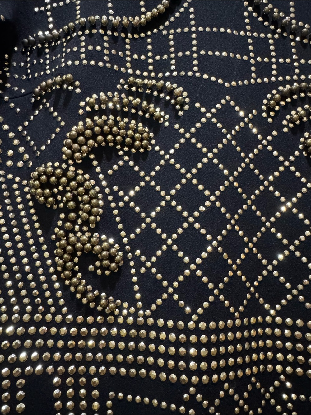 Fashion Nova Black and Gold Studded Dress - Picture 3 of 4
